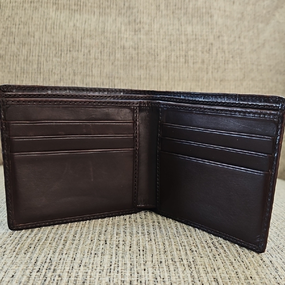 COACH BROWN LEATHER WALLET - Picture 2 of 6